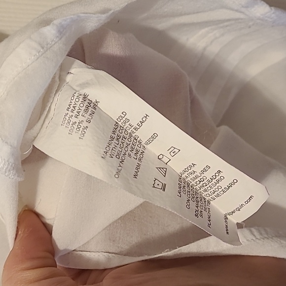 EUC s.XS Original Penguin white sleeveless blouse - Picture 4 of 4